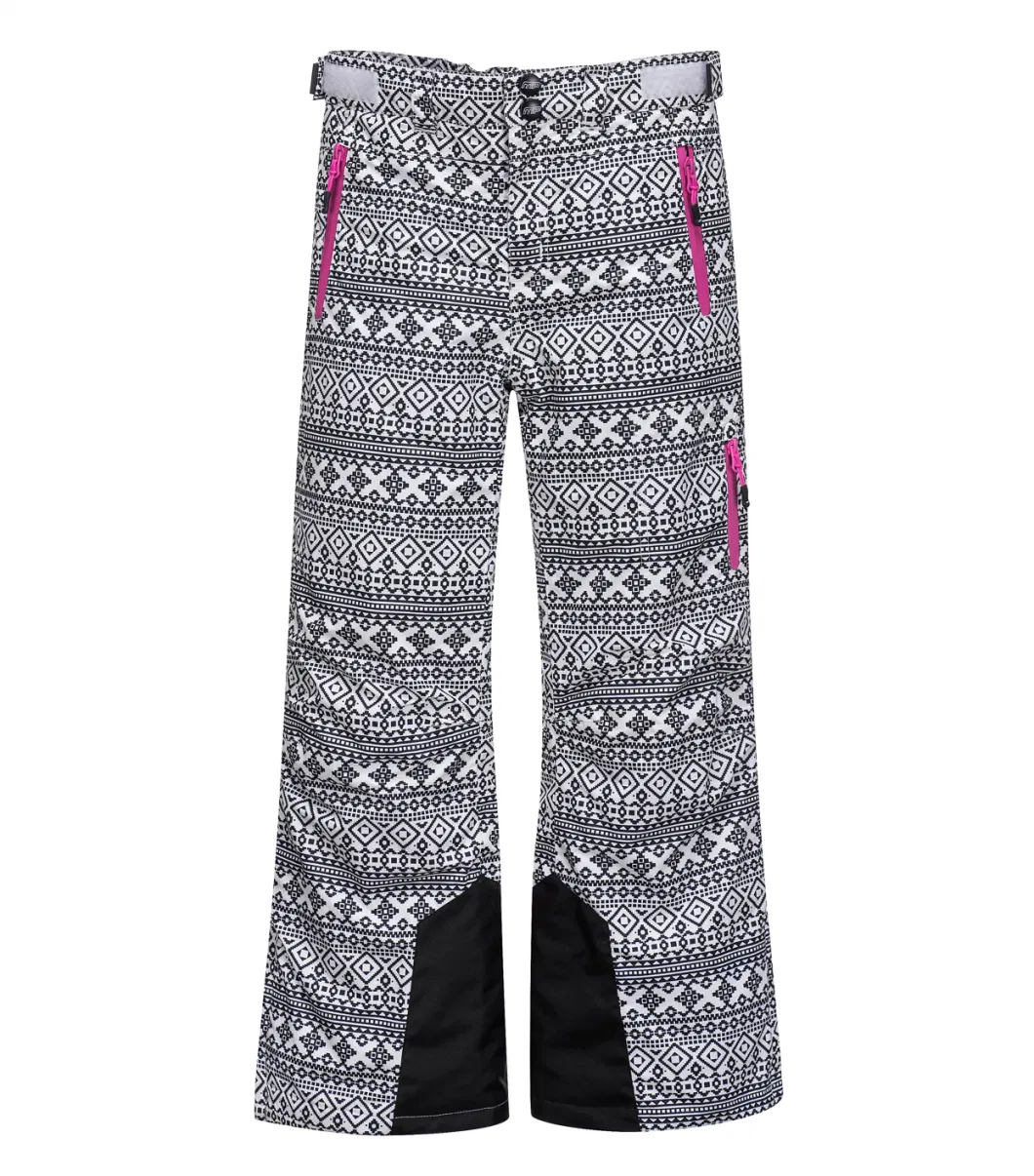 Insulated waterproof Kid Ski Pants for Girls Outdoor Skiwear