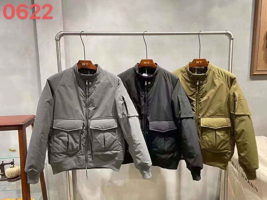 Wholesale Casual Winter Fashion Puffy Jacket Coat Bomber Quilted Jacket for Men
