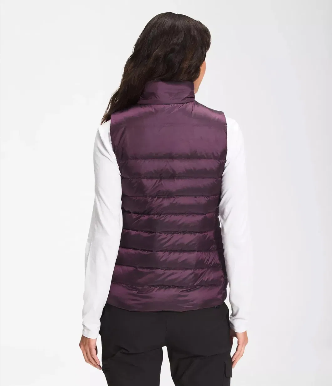 High Quality European Style Women&prime;s Faux Down Lady Sleeveless Puffer Vest Coats Jackets for Ladies