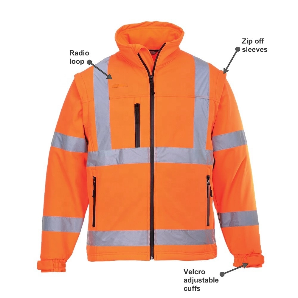 Protective Clothing Hi Viz Waterproof Polyester Highway Reflective Safety Jacket Meet En20471 Standard