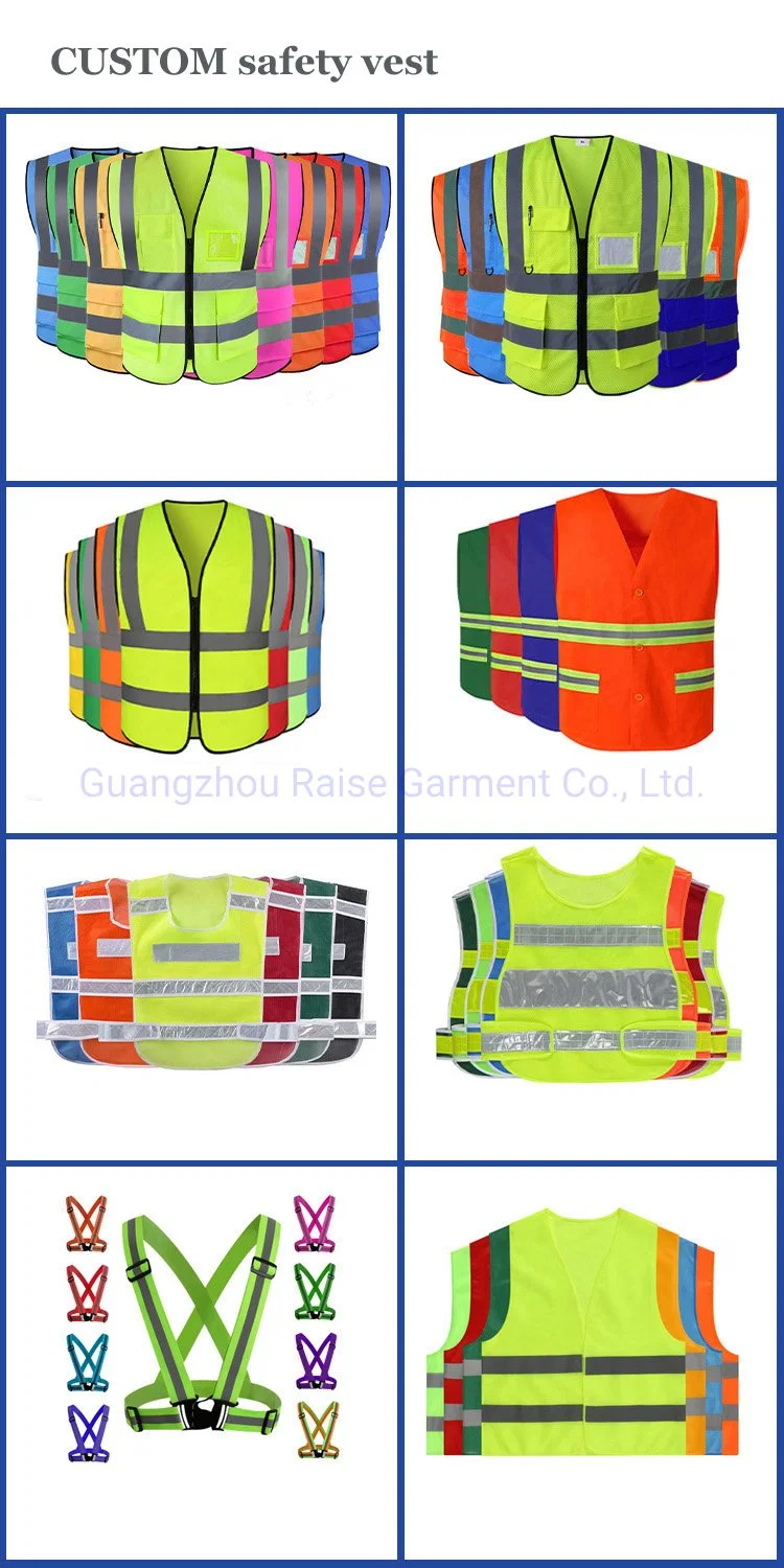 Wholesale Workwear Hi-Vis Reflective Safety Vest with Multi-Pockets
