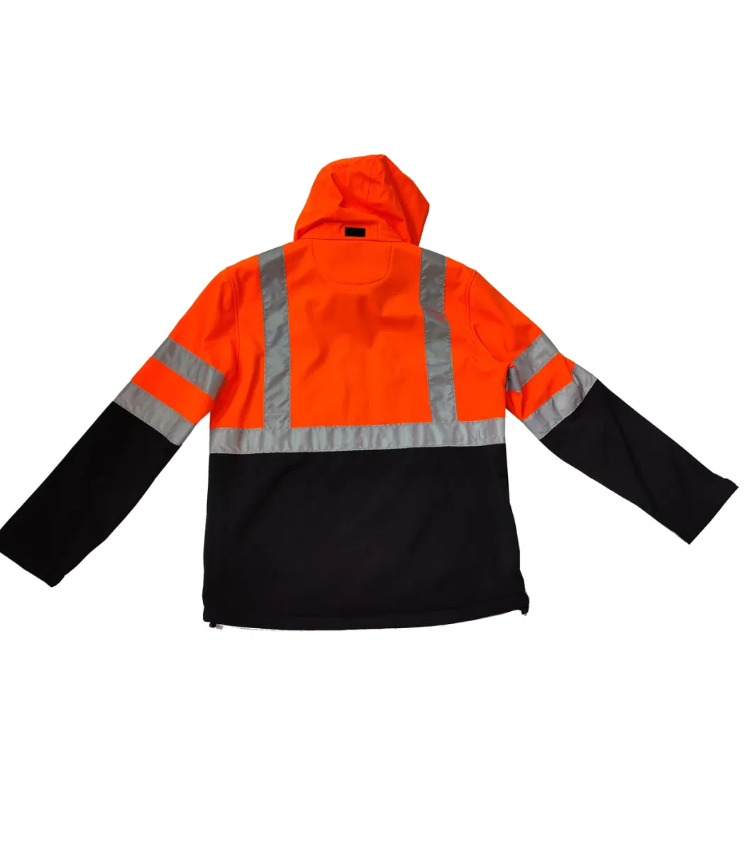 Mens High Quality Winter OEM Puffy Bomber Jacket Hi Vis Reflective Safety Jacket