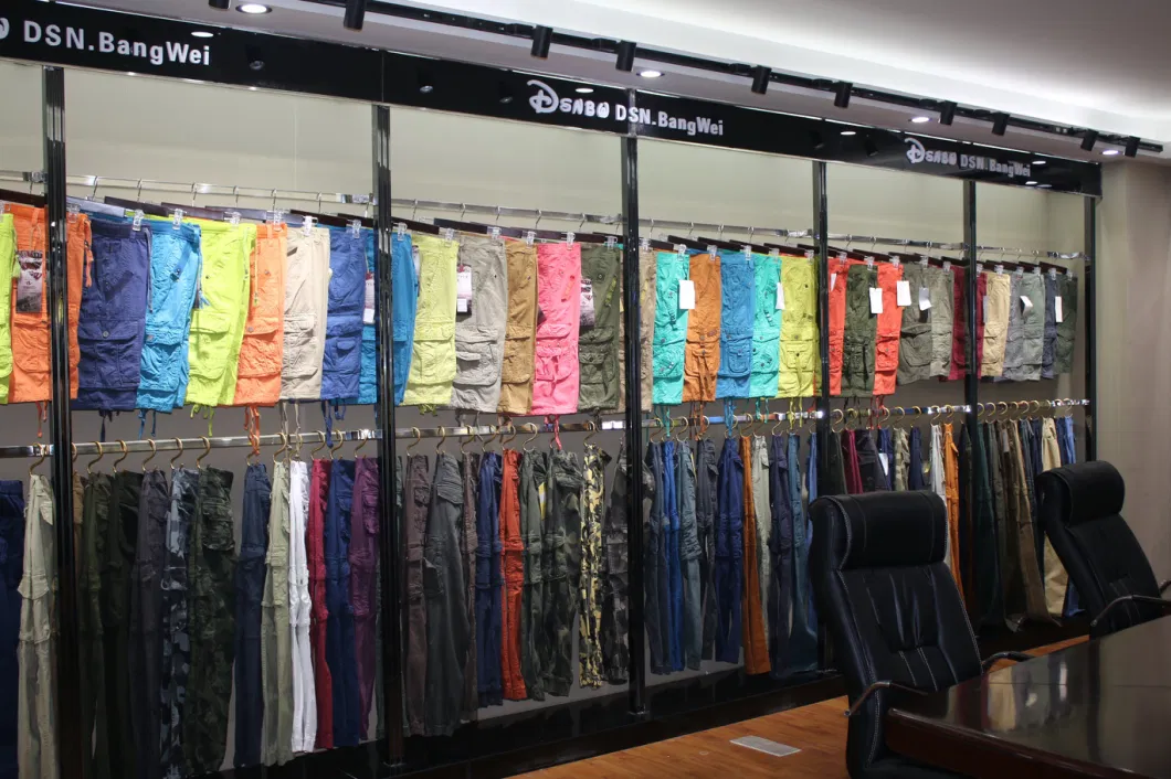 Garment-Dyed Elastic Waist Cotton Casual Work Men Cargo Pants