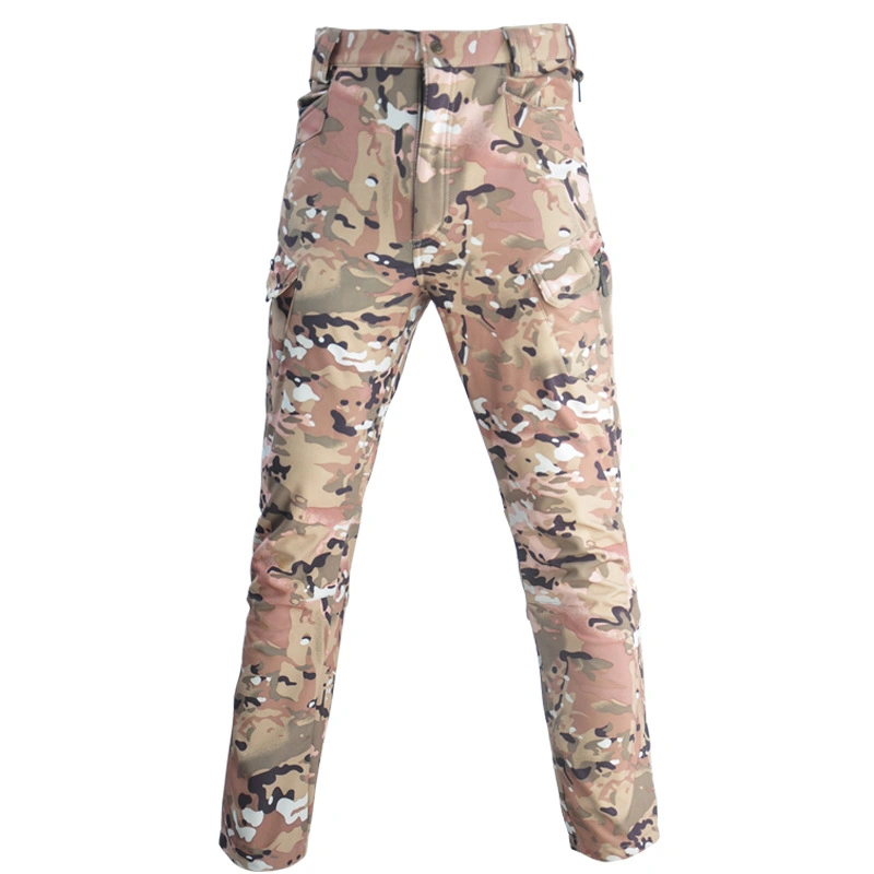 Windproof Waterproof Fleece Multi-Pocket Camouflage Tactical Cargo Pants