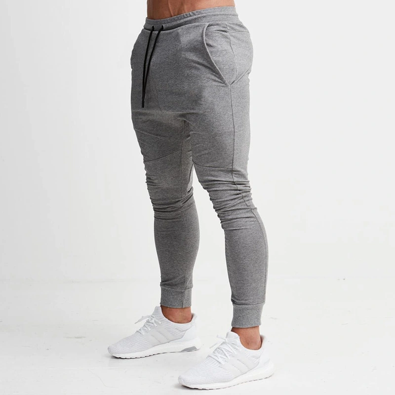 Blank Cotton Sports Slim Pants Running Fitness Straight Elastic Sports Sweatpants