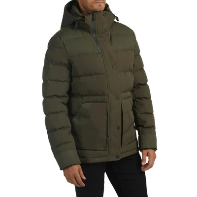 2023 Top Quality Men′s Winter Short Light Weight Softshell Casual Quilted Hooded Nv