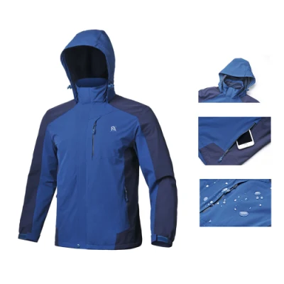 Men Waterproof Windproof Breathable Claiming Outwear Outdoor Sport Jacket with High Soft Stretched Fabric