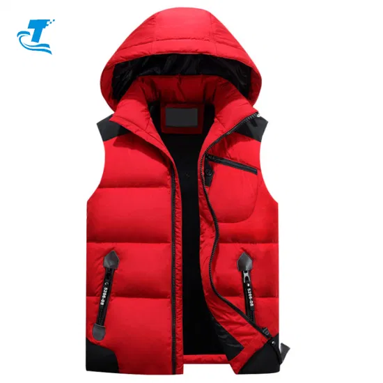 Winter Fashion Manufacturer Warm Waistcoat Men Down Padding Vest in Different Colors