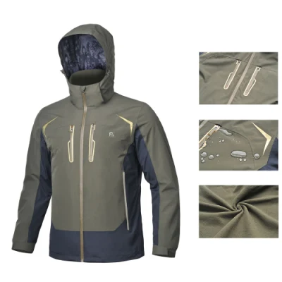 Classic Waterproof/Windproof/Outdoor Breathable Popular Men Winter Jackets Windbreaker Green Color