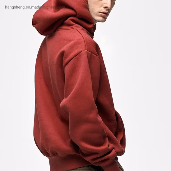 Custom High Quality Soft Cotton Fleece Hoody Puff Print Plain Oversized Heavyweight 480GSM Hoodies Men with Private Label